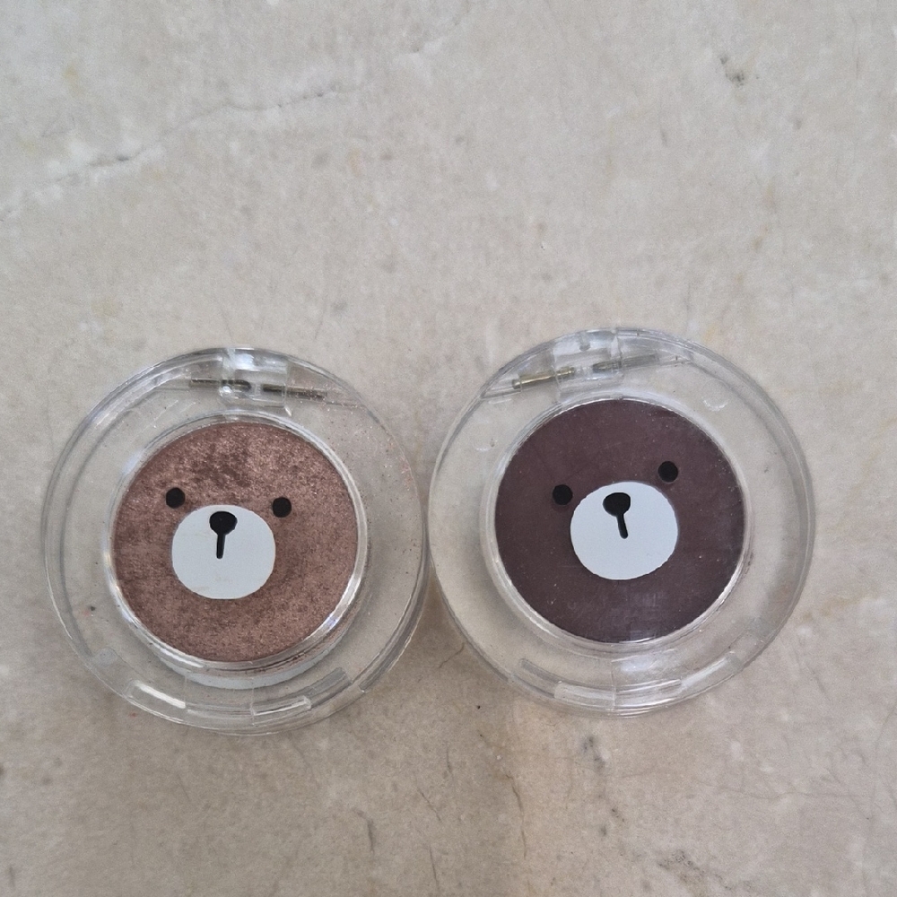 Cute Bear Eyeshadow Duo - Brown and Tan